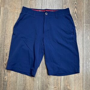 Under Armour Mens Golf Shorts Blue Performance Stretch Size 32